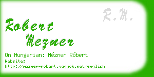 robert mezner business card